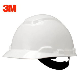 3M White Hard Hat Helmet – 4-Point Pinlock Suspension